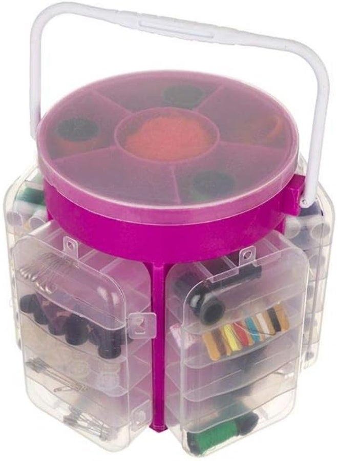 زوبا طقم خياطة من ٢١٠ قطعة مع صندوق تنظيم - مجموعة أدوات خياطة بلاستيكية كاملة للمنزل والسفر - Image 5